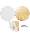 DALIA * APLIQUE CUADRADO 24W - ORO + BLANCO